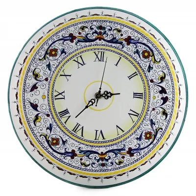 Ricco Deruta Large Rd Wall Clock 13.5 Diameter; 1 in thick