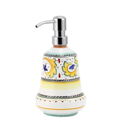 Perugino Liquid Soap Lotion Dispenser (Medium 14 Oz) 4.25 in Round x 8 high (with Pump)