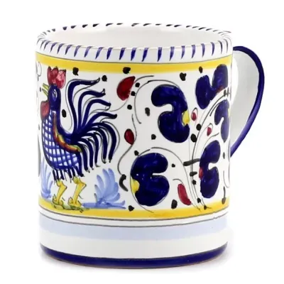 Orvieto Blue Rooster Mug 3.75 high; 10 oz
