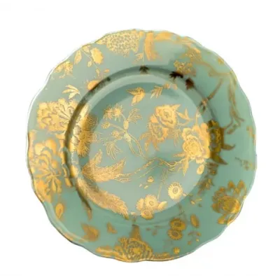 Jardin Secret Turquoise/Gold Accent Plate (Special Order)