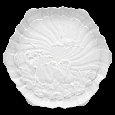 Dressed in White/Swan Cake Platter 11.5" Rd
