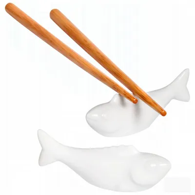 White Chopstick Stand Fish