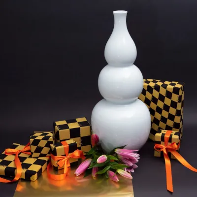 White Vase 69 Cm