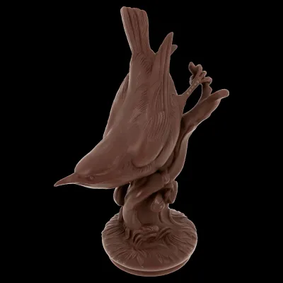 Single Figurine Nuthatch, Boettger Stoneware