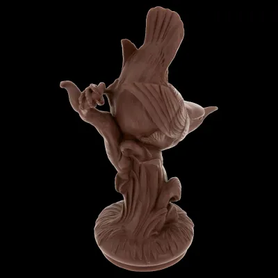 Single Figurine Nuthatch, Boettger Stoneware