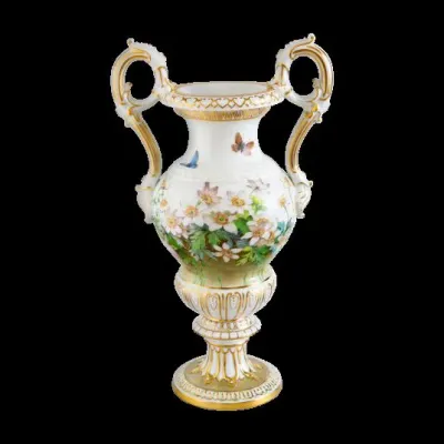 Limited Masterworks 2017 Baroque Handled Vase Wind Anemones H 41 Cm