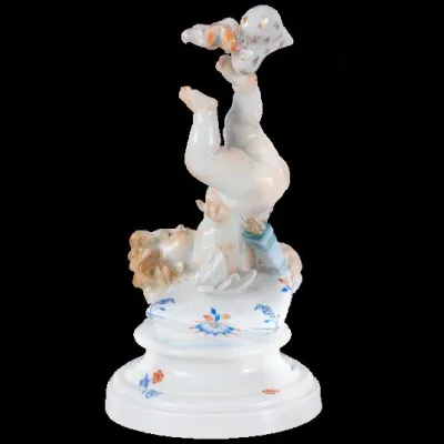 Cupid Noble Blue Figurine