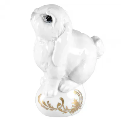 Figurines Bunny Donna With Gold Ornaments