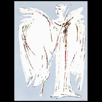 Limited Masterworks 2018 Wall Painting Angel Ii 75 X 54 Cm