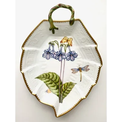 Leaf Plate Blue Bells with Dragon Fly