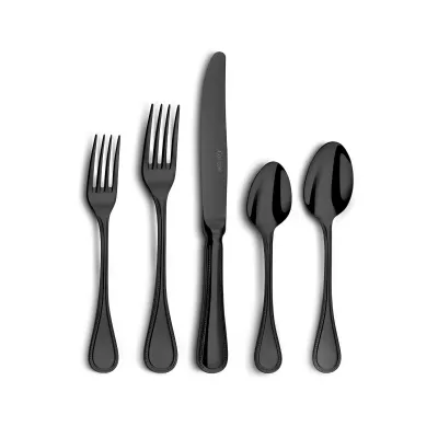 Le Perle Black PVD 5 Pc Place Setting