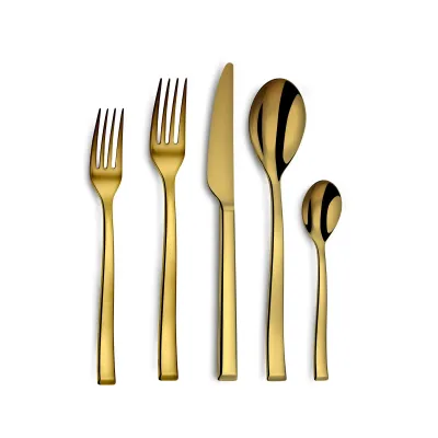 Side Gold PVD 5 Pc Place Setting