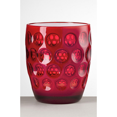 Lente Tumbler Red/White H 4.25" x Diam 3.5", 15 oz