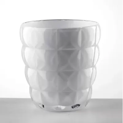 Diamante Tumbler White H 4" x Diam 3.5", 12 oz