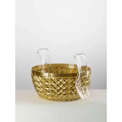 Churchill Salad Bowl Gold H 5" x Diam 10", 85 oz