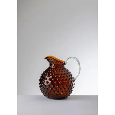 Gene Krupa Pitcher Amber H 7.3" x Diam 6.3" - 50.7oz