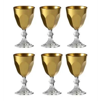 Snow White Gold Apertivo Glass Pack of 6