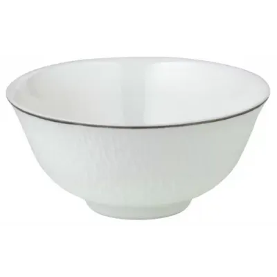 Mineral Filet Platinum Chinese Soup Bowl Small White Inside Round 4.09448 in.