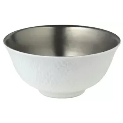 Mineral Filet Platinum Chinese Soup Bowl Small Full Inside Platinum Round 4.09448 in.