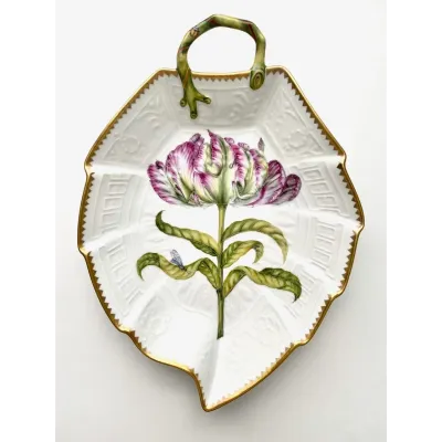 Leaf Plate (Full Bloom Pink Tulip) 9.5" L