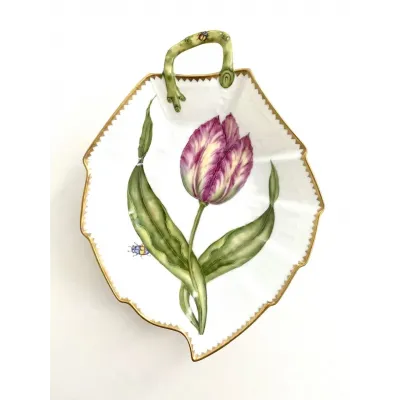 Leaf Plate (Closed Pink Tulip) 9.5" L