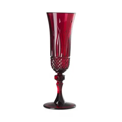 Italia Flute Ruby H 8.5" x Diam 3", 5 oz