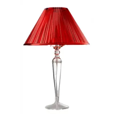 Plisse Lamp Red H 21" (Special Order)