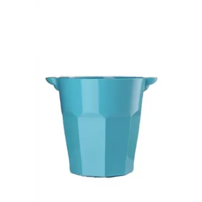 Champagne Bucket Glazed Turquoise H 8.5" x Diam 8", 100 oz