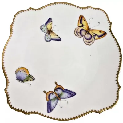 Studio Collection Blue/Lavender Tulip Leaf Tray 12 in Long 6.5 in Wide