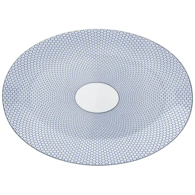 Tresor Blue Oval Dish/Platter Large Motif N°3 42 in X 30 in