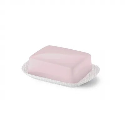 Solid Color Flat Of Butter Dish Powder Pink
