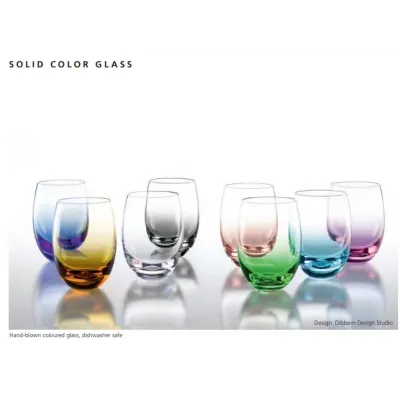 Solid Color Glas Tumbler 0.25 L Amber
