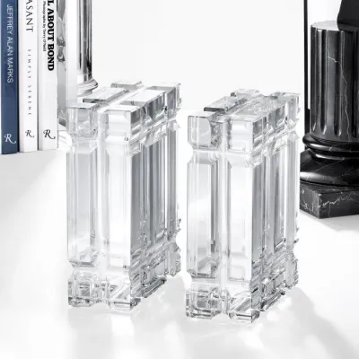 Bookend Linea Crystal Set Of 2