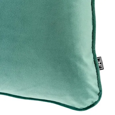 Roche Turquoise Velvet Throw Pillow