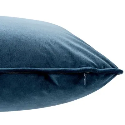 Roche Blue Velvet Throw Pillow