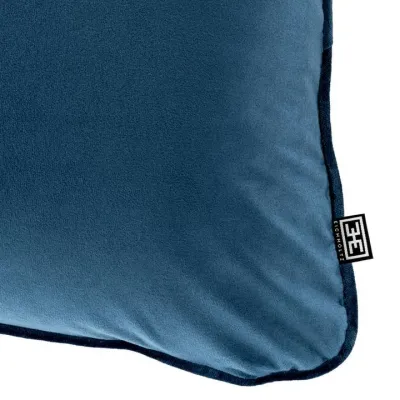 Roche Blue Velvet Throw Pillow