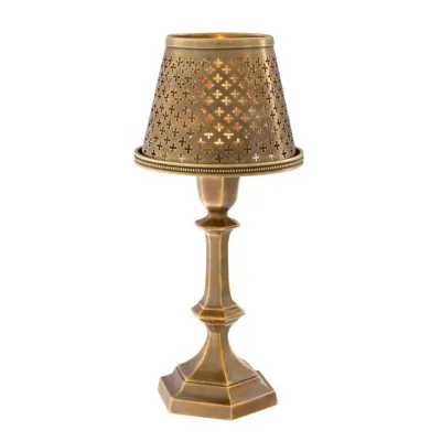 With Shade Maillon Vintage Brass F Tealight Holder