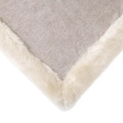 Alaska Faux Fur Snow Panther Throw Blanket