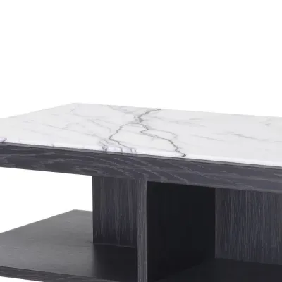 Side Table Miguel Charcoal Grey Oak Veneer