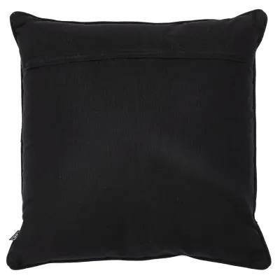 Mist Square Black Gold Decorative Pillow