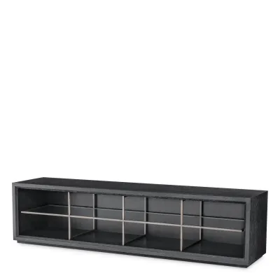 Hennessey Large Charcoal Grey Oak Veneer TV/Media Cabinet