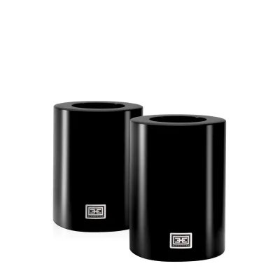 Black Set Of 2 Artificial Candles