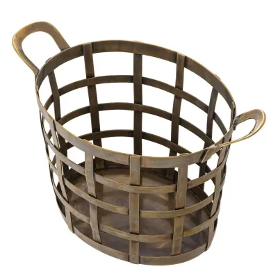 Vreeland Vintage Brass Finish Basket