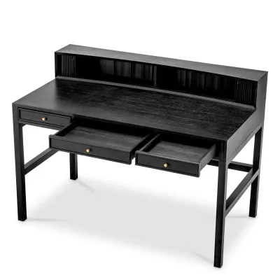 Otranto Charcoal Grey Oak Veneer Desk