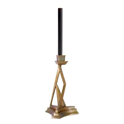 Fiesole Vintage Brass Finish Candle Holder