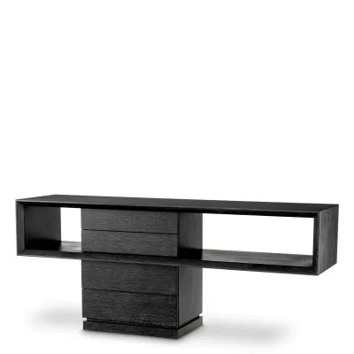 Mantua Charcoal Grey Oak Veneer Console Table