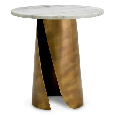 Nuova Vintage Brass Finish Side Table