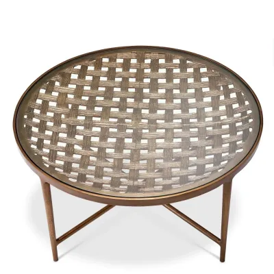Sorrento Antique Brass Finish Coffee Table