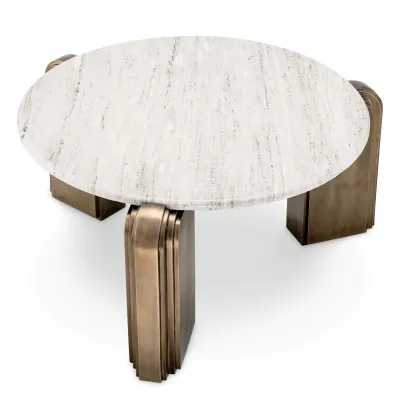 Albion Antique Brass Finish Coffee Table