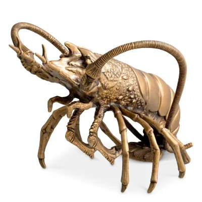 Lobster Vintage Brass Finish Object